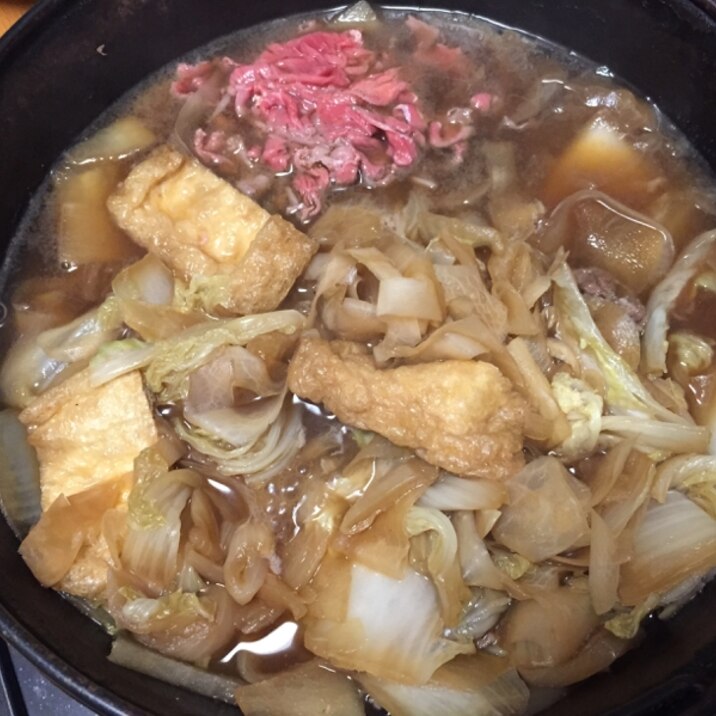 大根と牛肉のすき焼き風鍋